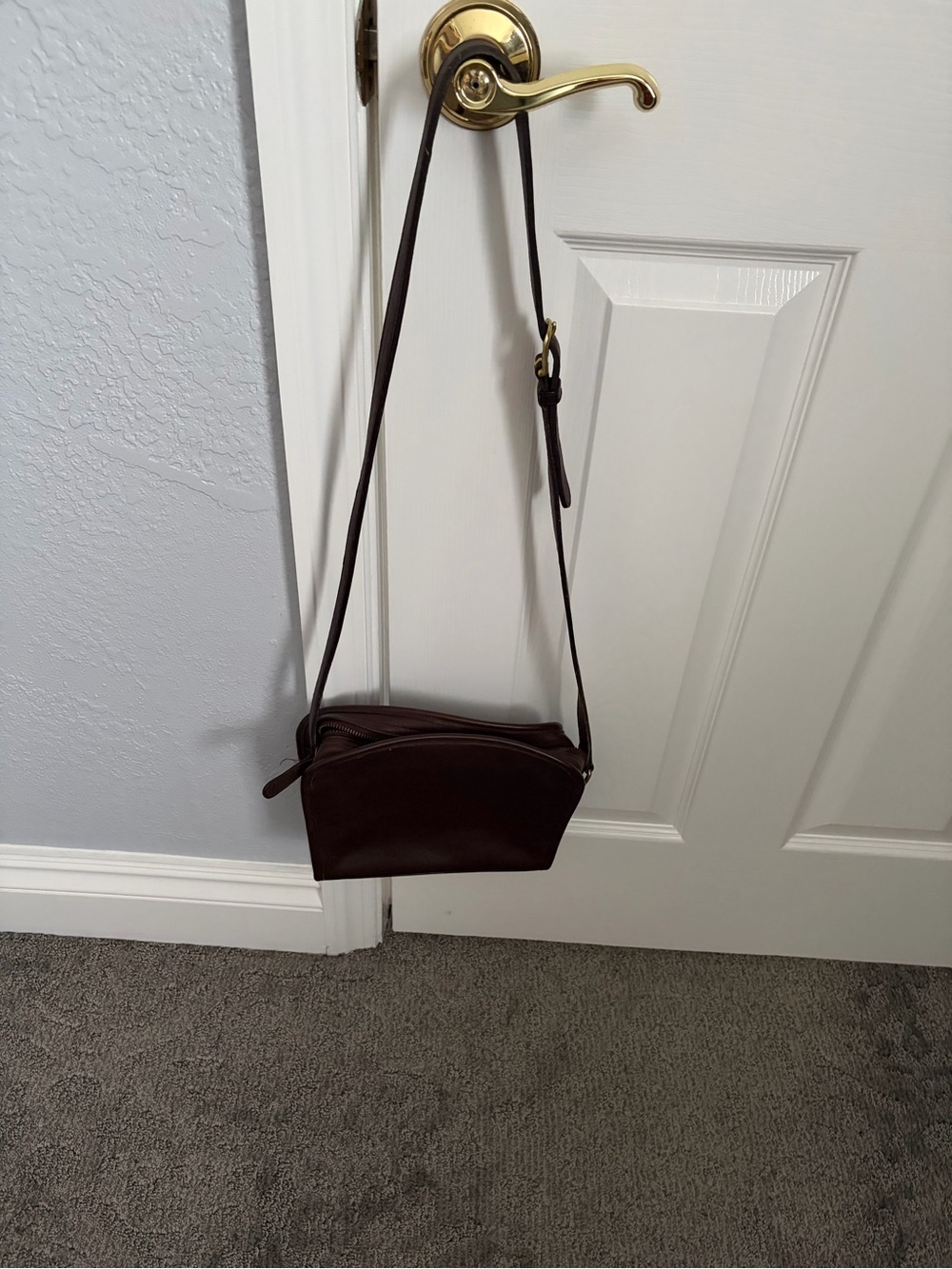 Coach Dark Brown Leather Crossbody Bag